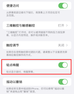 龙沙苹果授权维修站分享iPhone轻点无法唤醒怎么办 