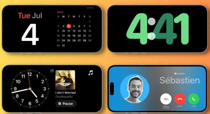 龙沙苹果手机维修分享iOS17横屏充电待机显示有什么好处 