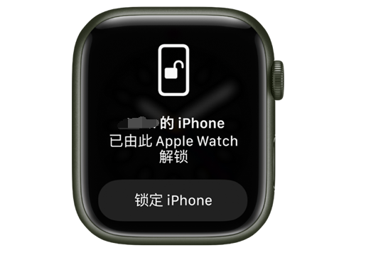 龙沙苹果手机维修分享用 AppleWatch 解锁配备面容 ID 的 iPhone方法 