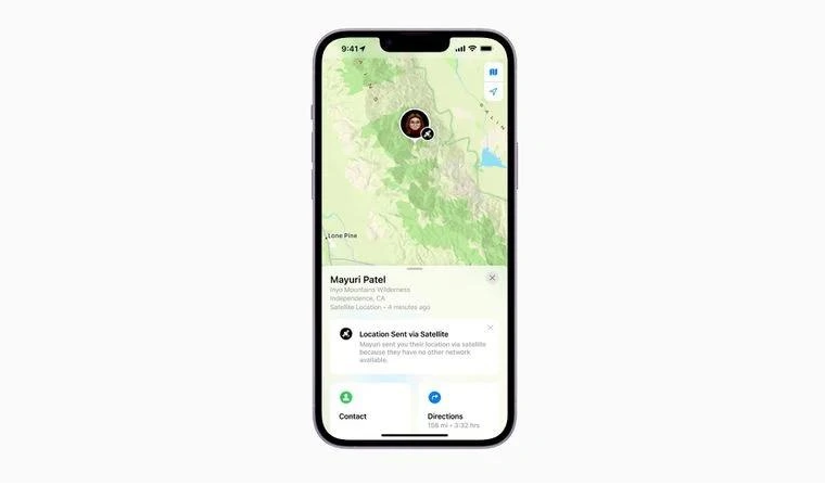 龙沙苹果14维修分享iPhone14系列中 FindMy功能通过卫星分享位置方法教程 