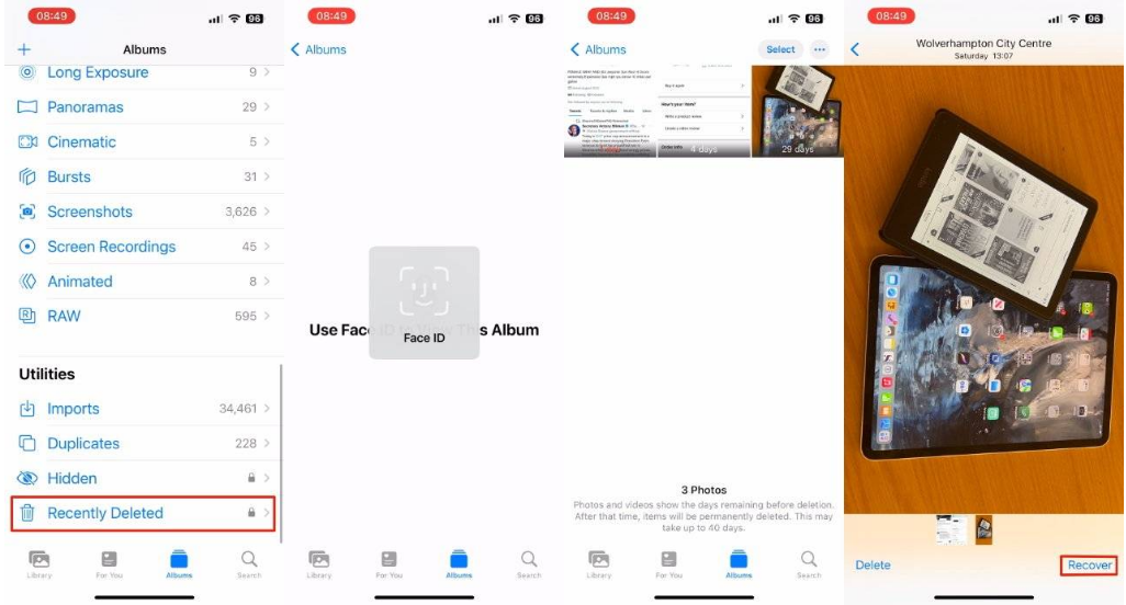 龙沙苹果14维修分享 iPhone14 上恢复已删除的照片 