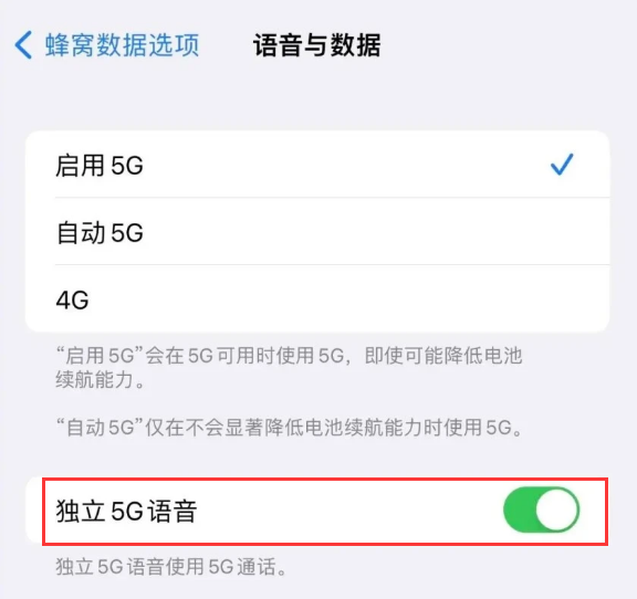 龙沙苹果14维修分享iPhone 14 Pro如何开启VoNR 