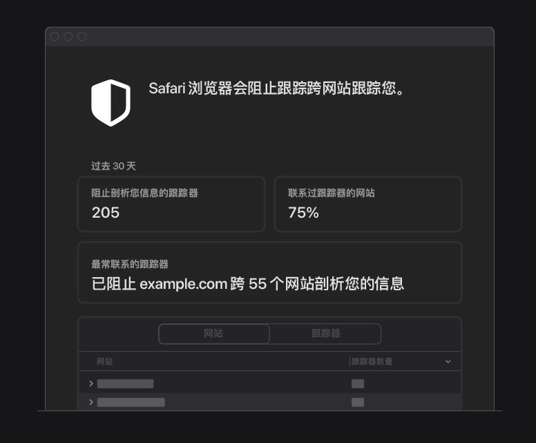 龙沙苹果手机维修分享如何在 Safari 浏览器中查看和打开隐私报告 